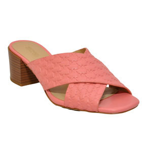 Michael Kors Colleen Mule Sandal MK Faux Leather Tea Rose/Pink 6/6.5/7/9.5/10Nib